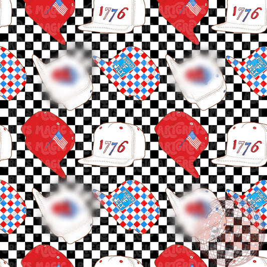 FOJ Checkered Hat Seamless File