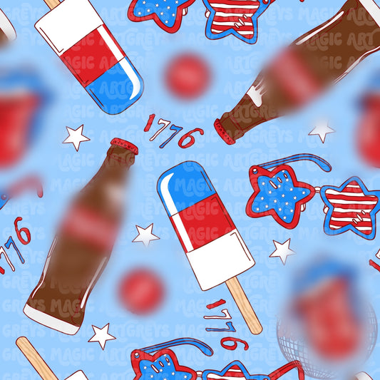 Blue 1776 Mashup Seamless File