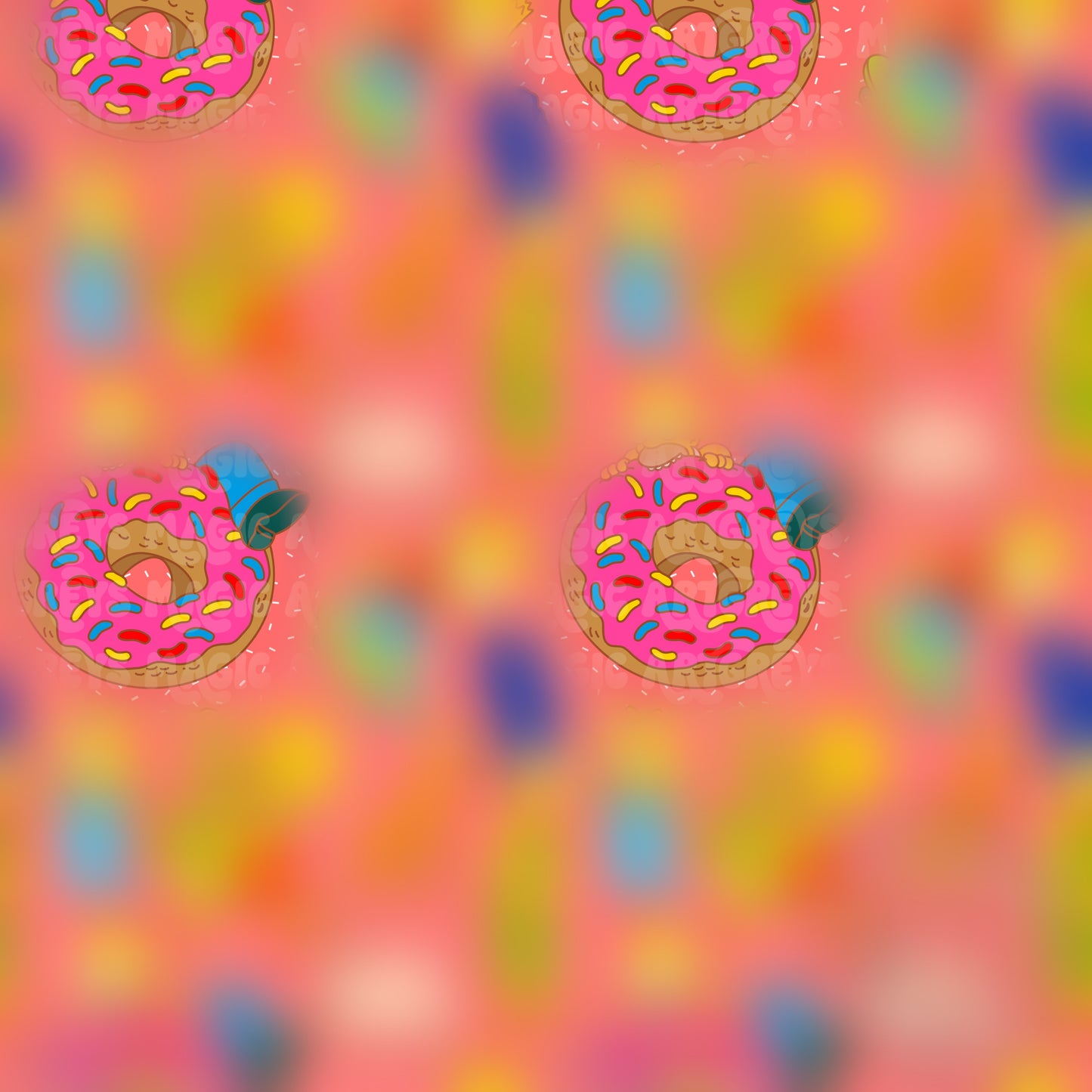 Pink Sprinkle Yellow Family Seamless File