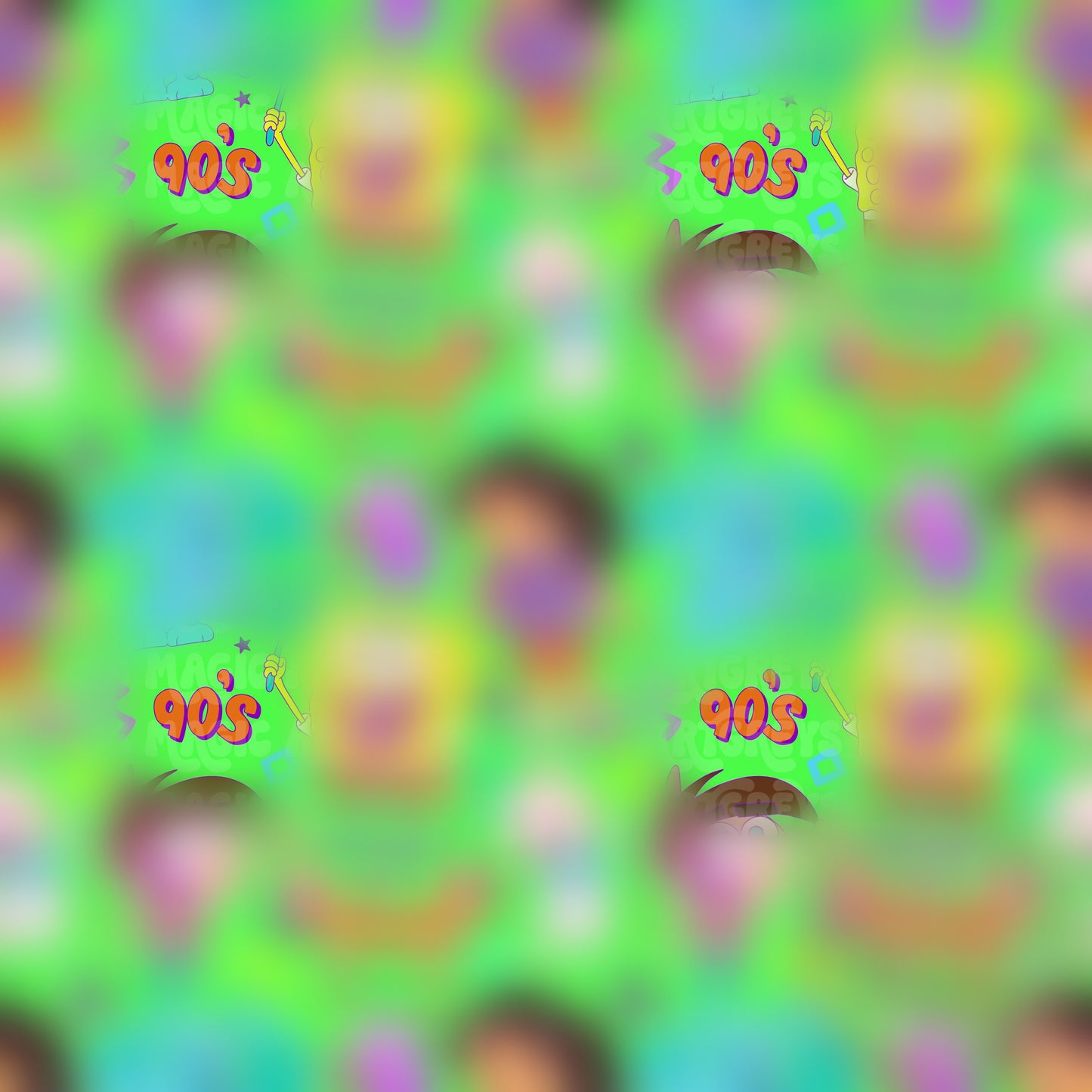 Green 90’s Character Seamless File