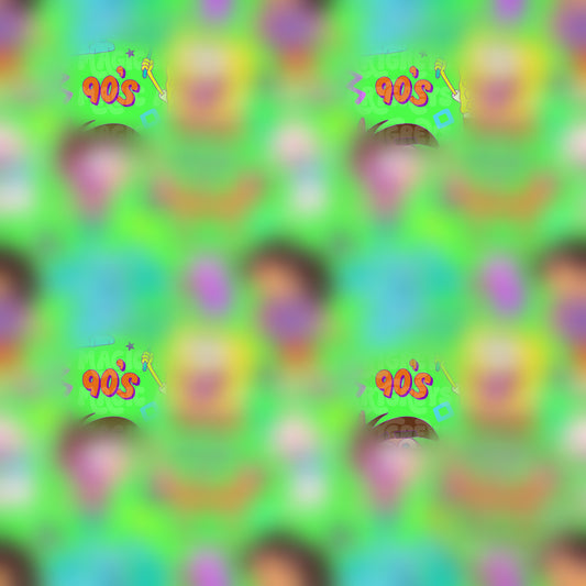 Green 90’s Character Seamless File