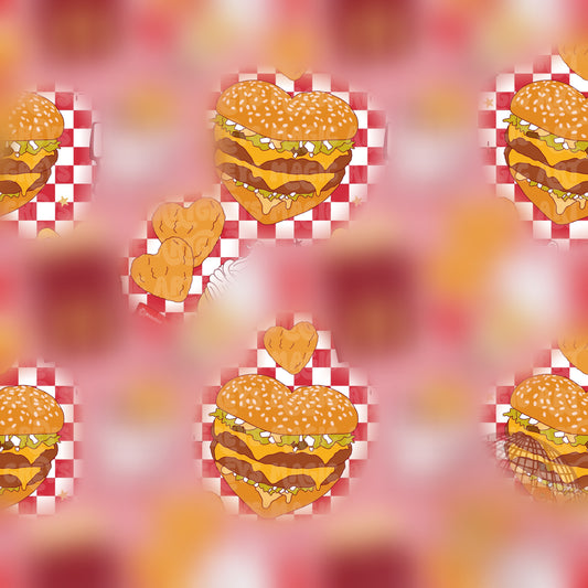 Red Checkered I’m Lovin You Seamless File