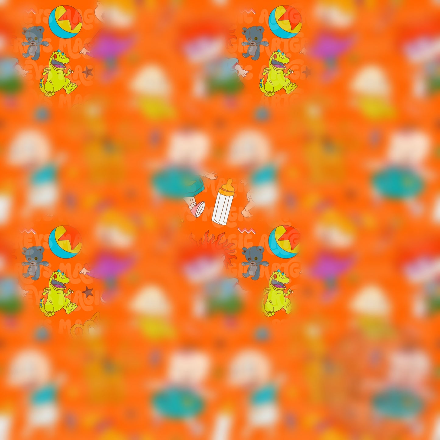 Orange Rug Mouse Kids Seamless File