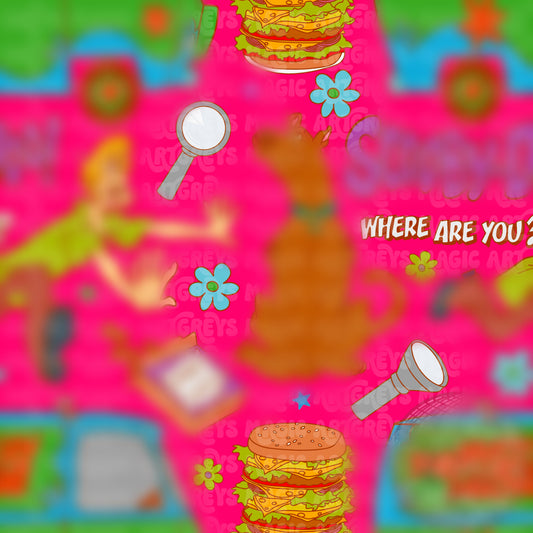 Girl Pink Dog Where Are You Seamless File