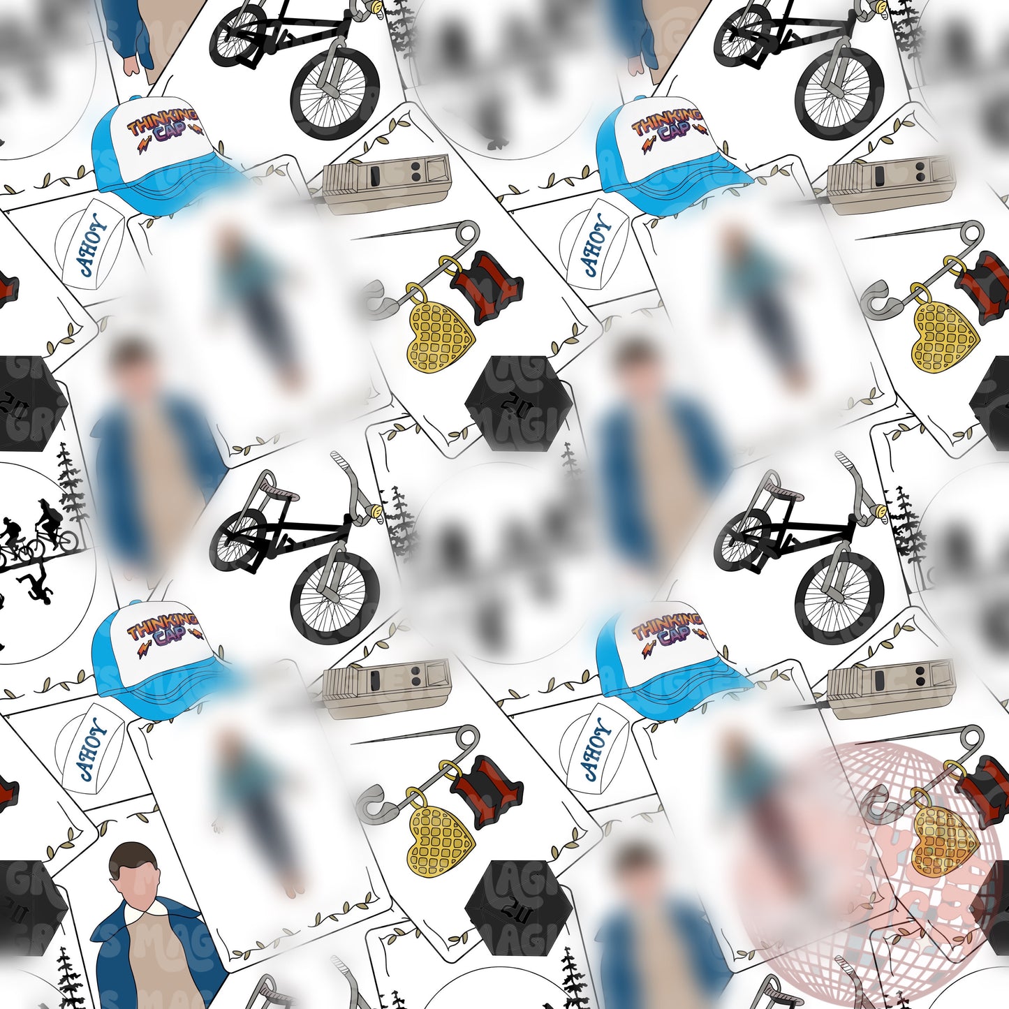 Strange Things Cards Seamless File