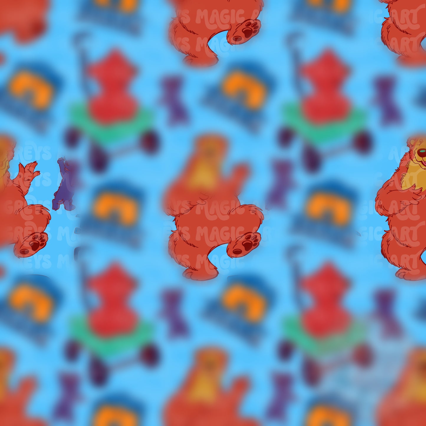 Bear In Blue House Seamless File