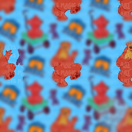 Bear In Blue House Seamless File