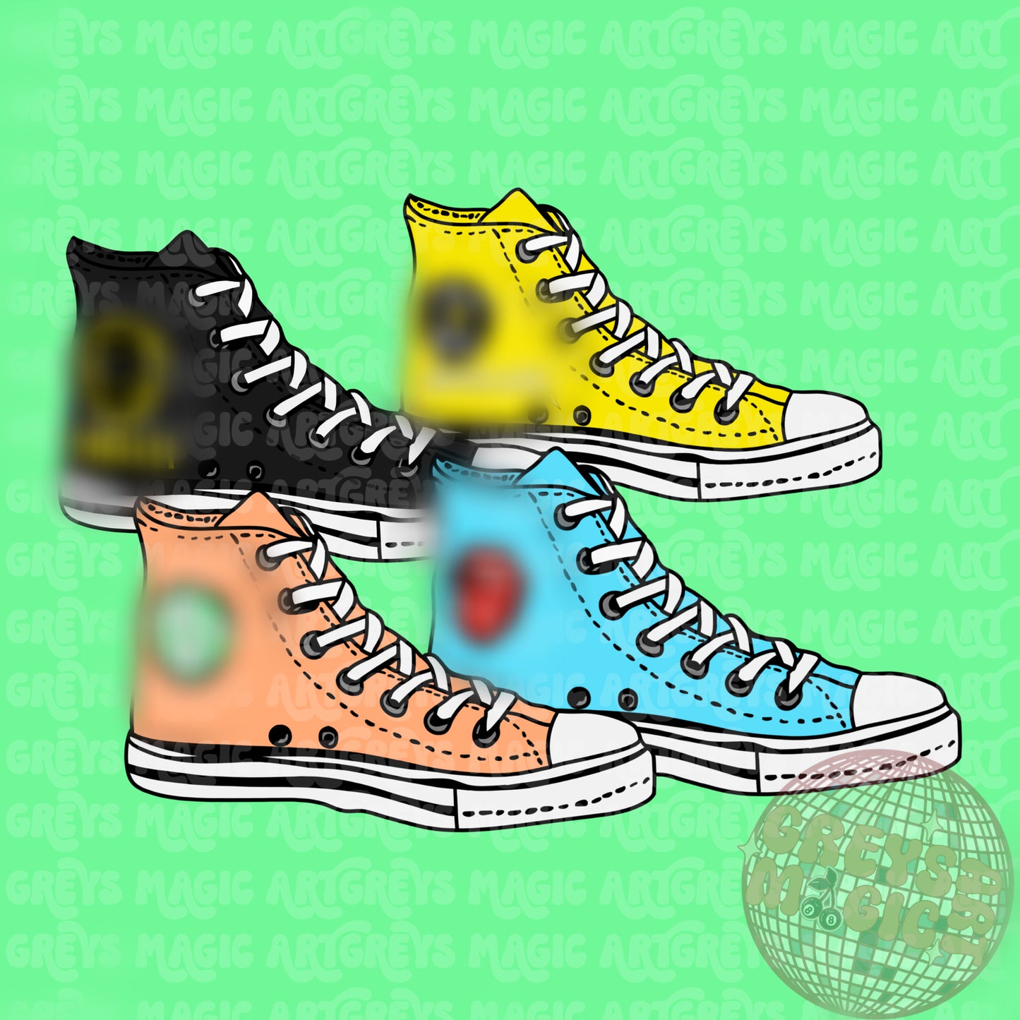 Four Band Converse PNG