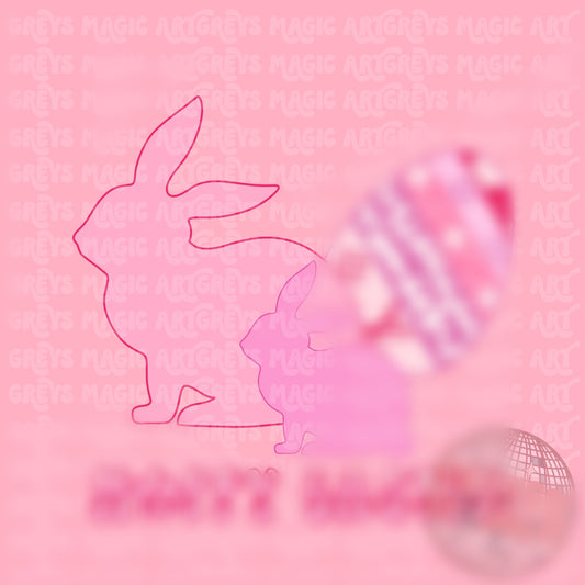 Pink Boujee Hoppy Easter PNG