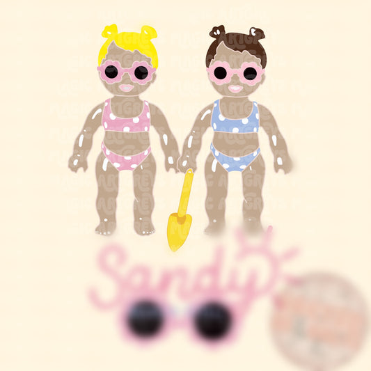 Sand Beach Baby Doll PNG