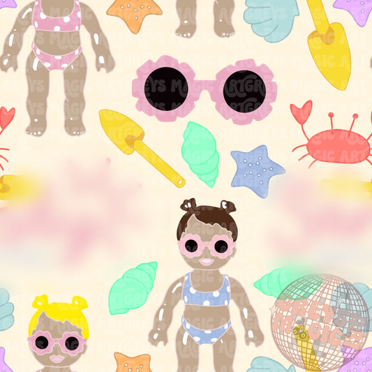 Sand Beach Baby Doll Seamless File