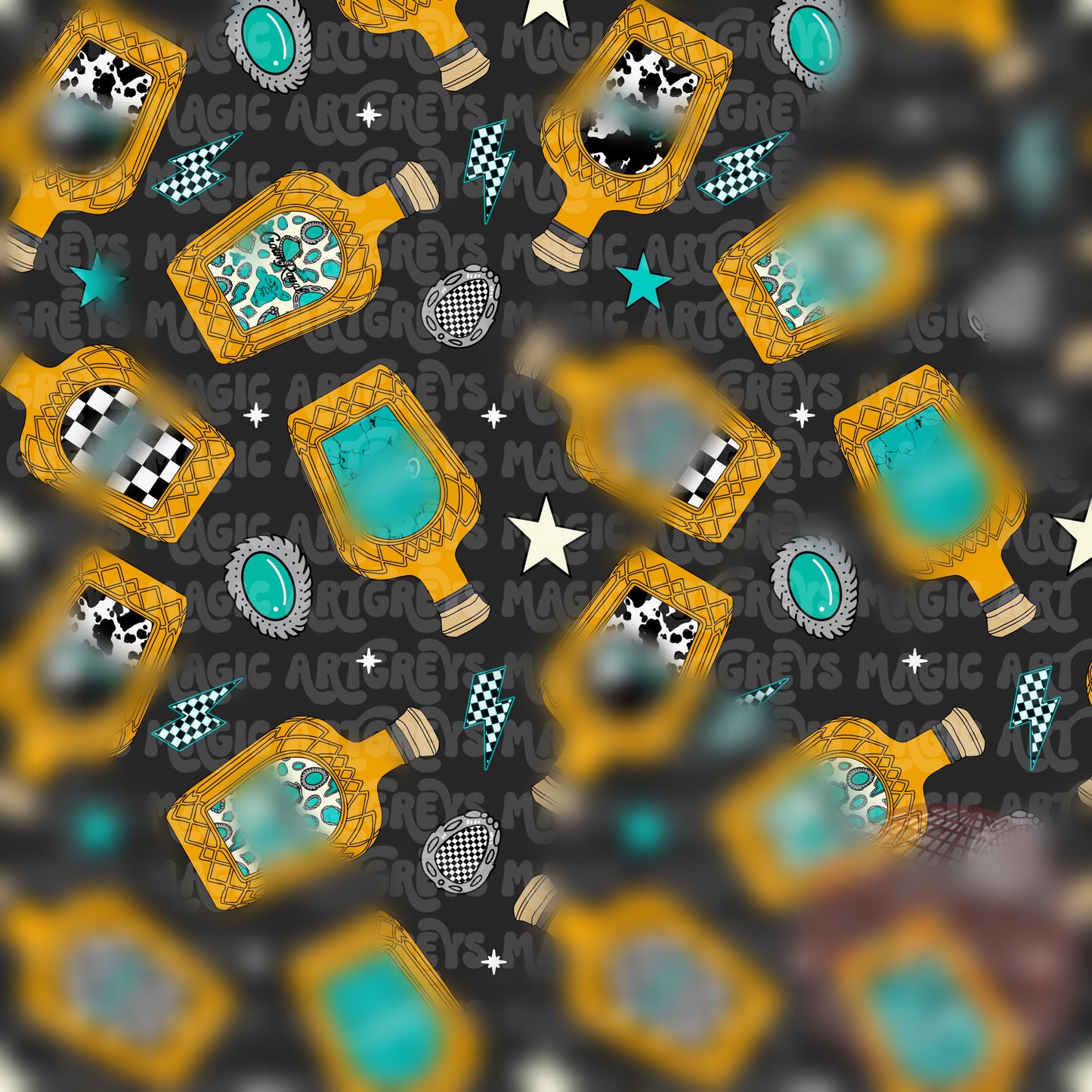 Black Western Crown Seamless File