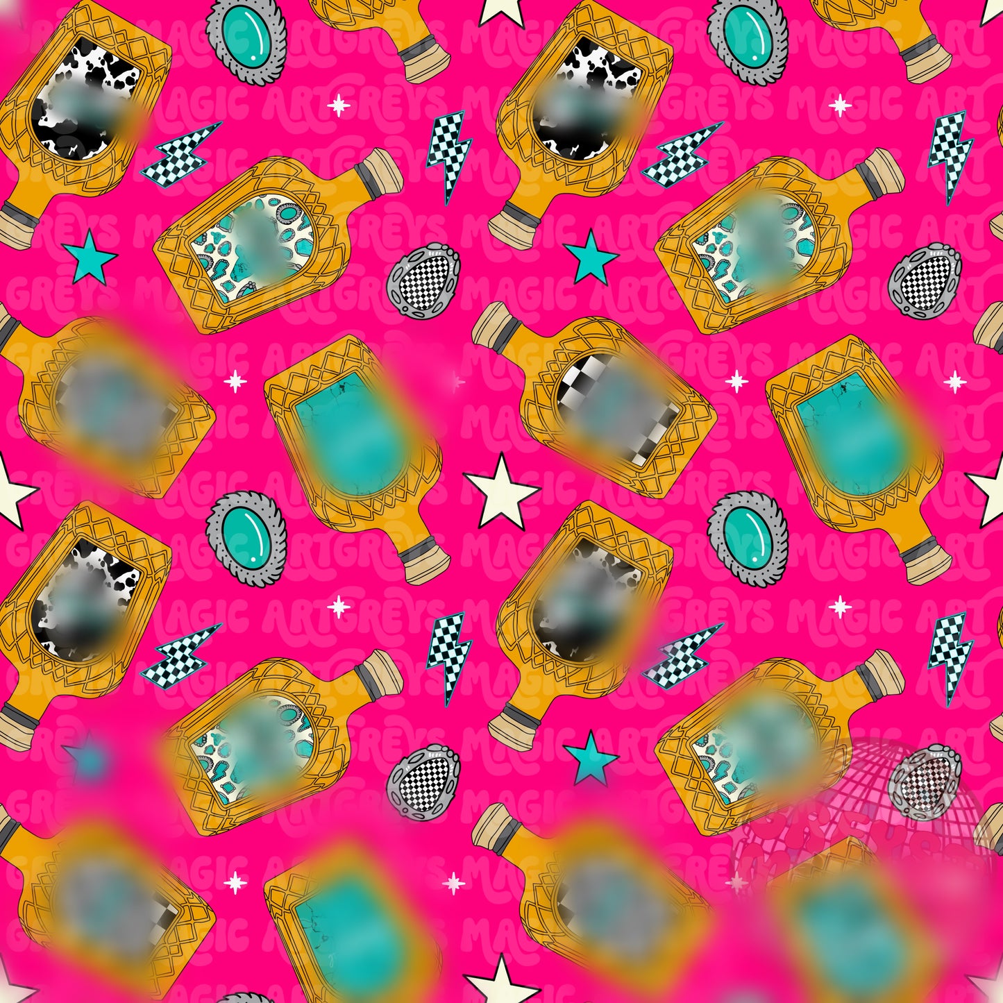 Pink Western Crown Seamless File