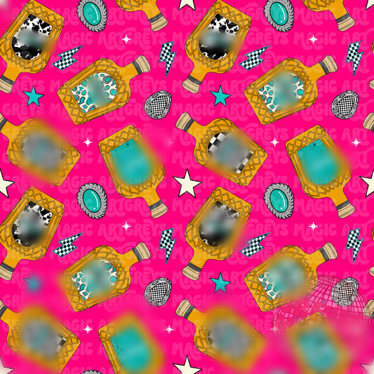 Pink Western Crown Seamless File