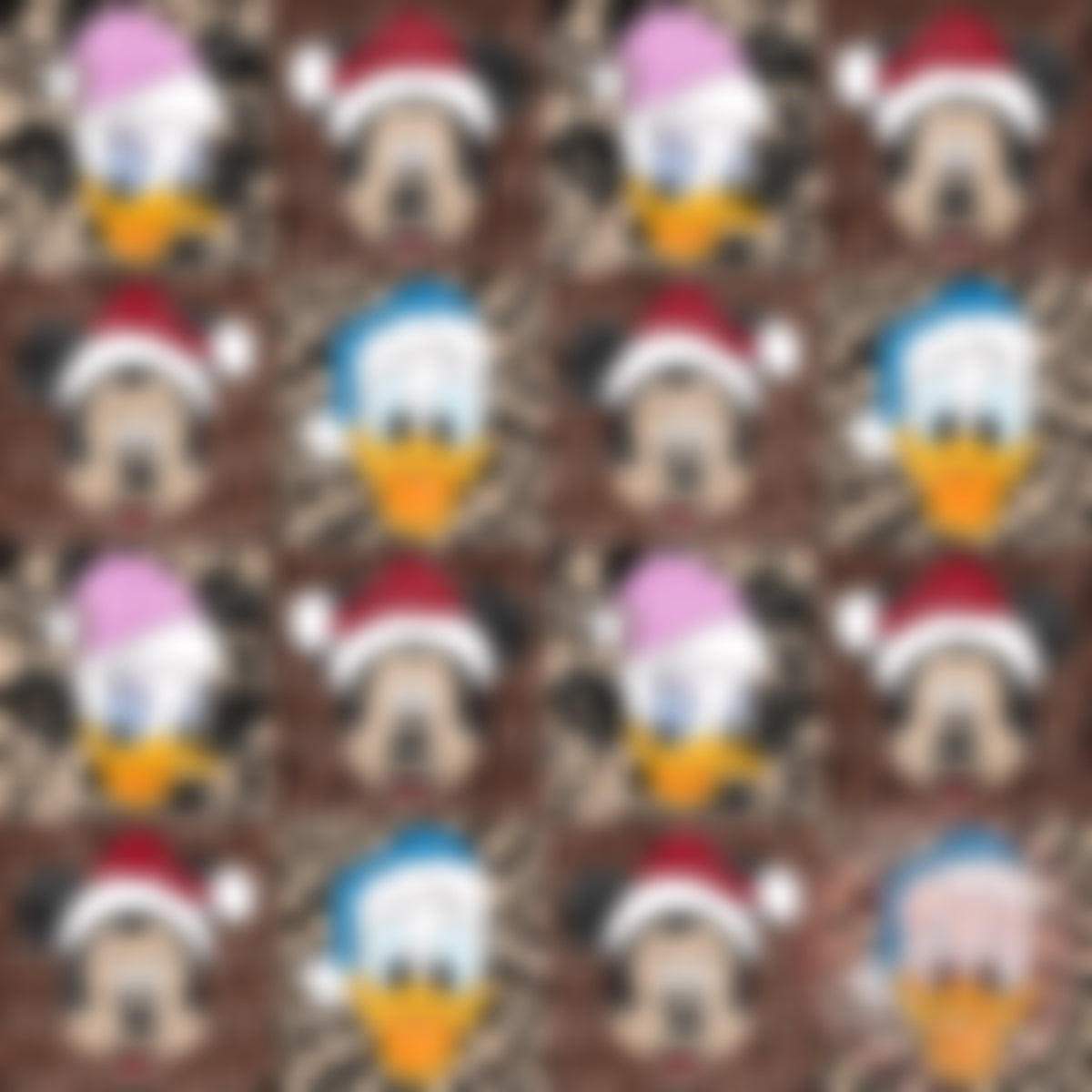 Animal Checkered Christmas Mouse And Friends Squares Seamless File