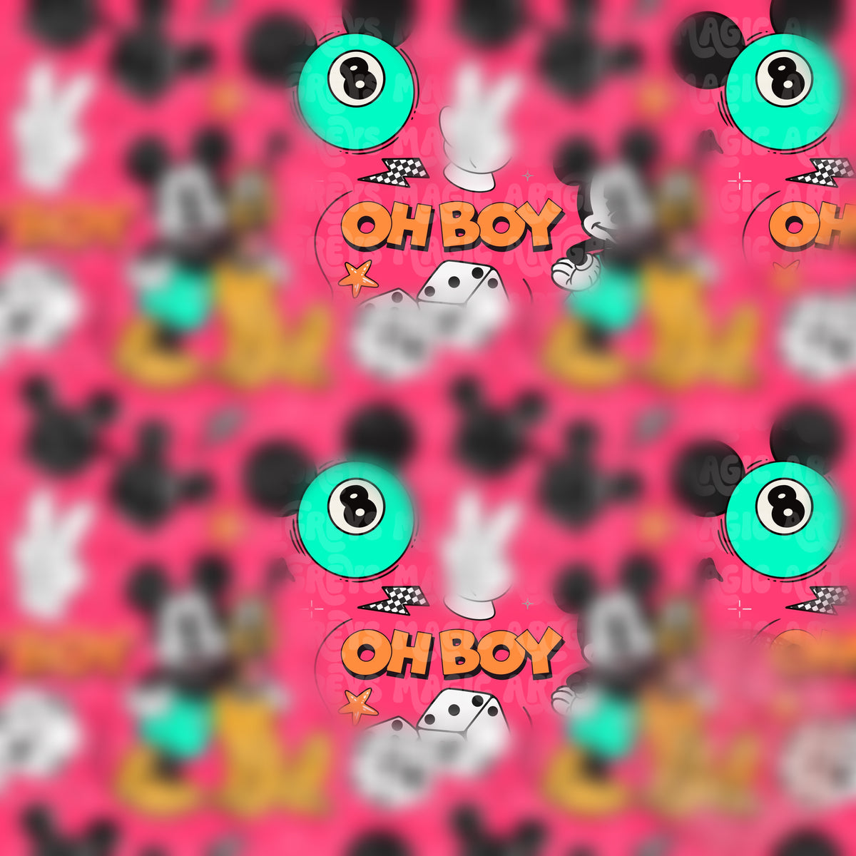 Girl Mouse And Dog Oh Boy Seamless File
