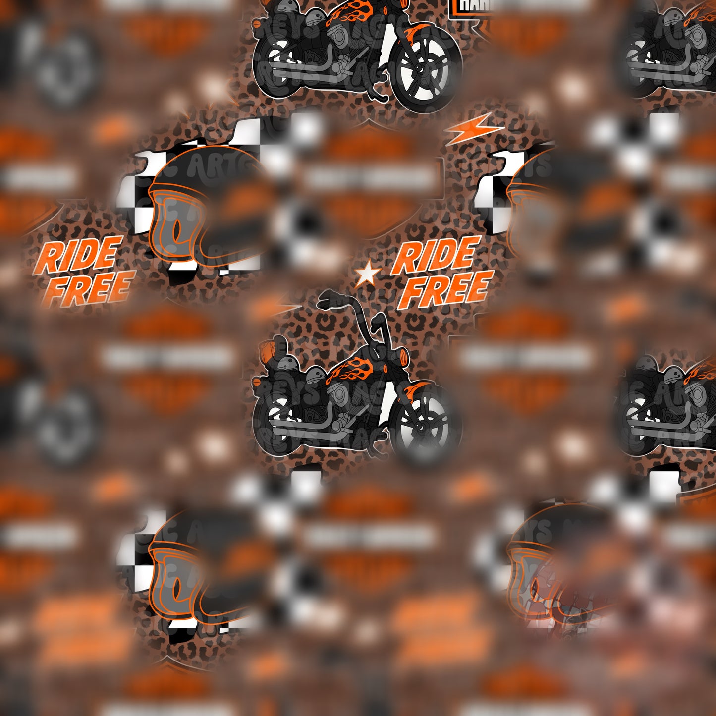Cheetah Ride Free Motorcycle Seamless File