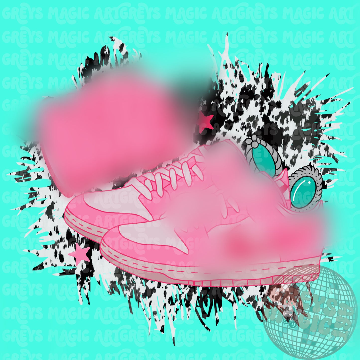Pink Check Shoes PNG