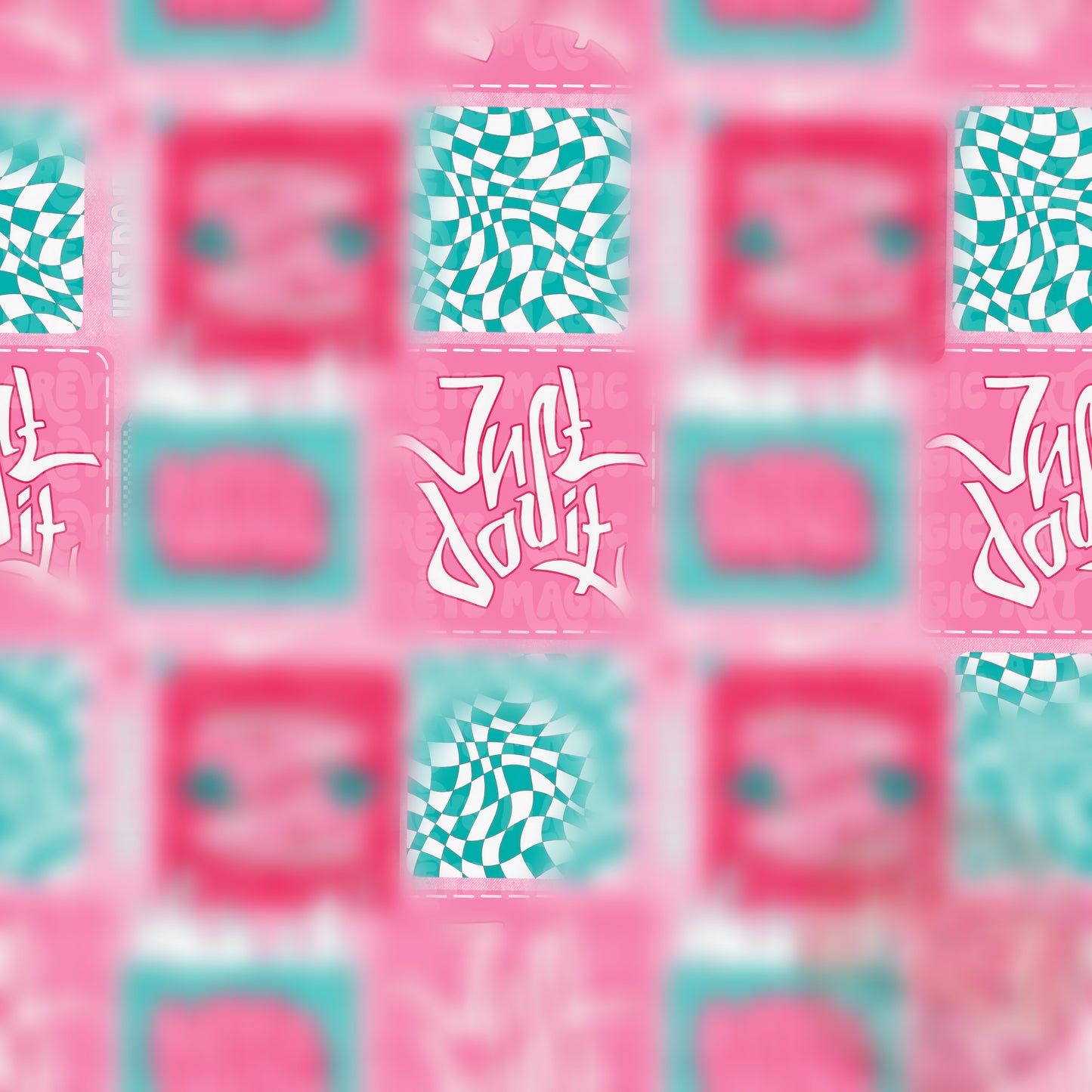 Pink and Blue Check Shoe Patchwork Seamless File