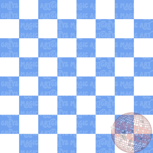 Blue And White Checkered Cowboy Football Coord Seamless File