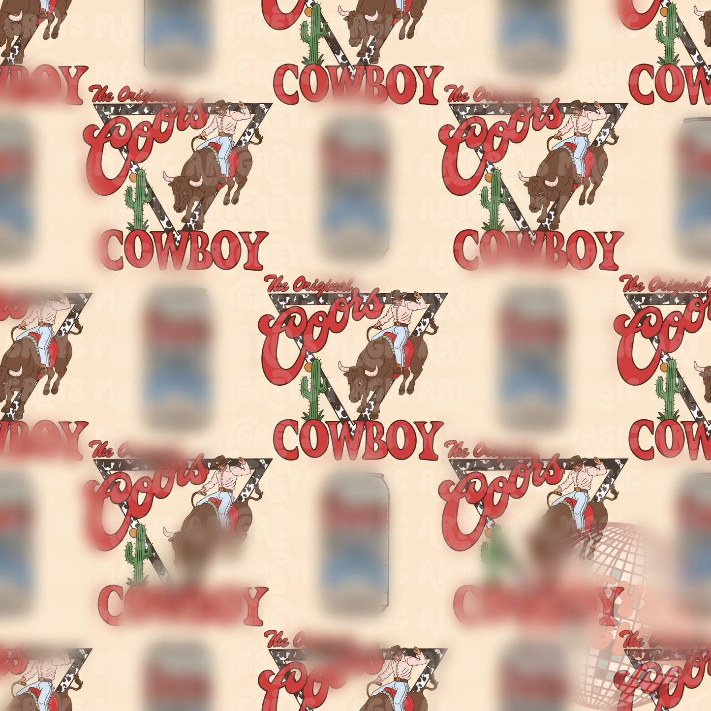 The Original Coors Cowboy Seamless File