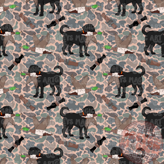 Black Lab Duck Hunting Seamless File
