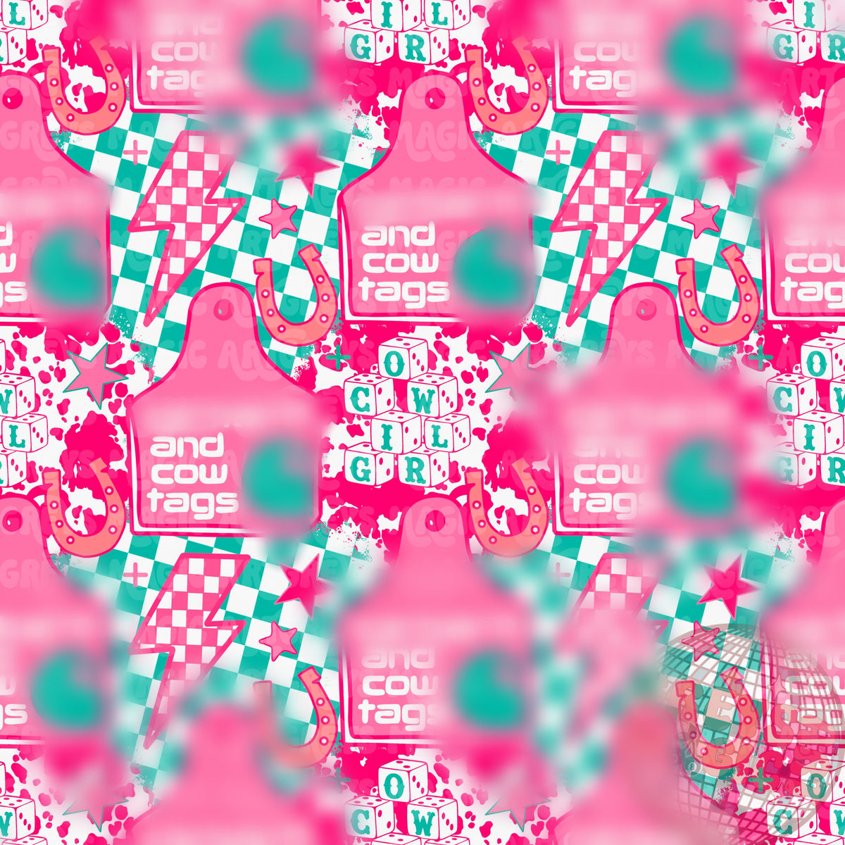 Girls CH And Cowtags Seamless File