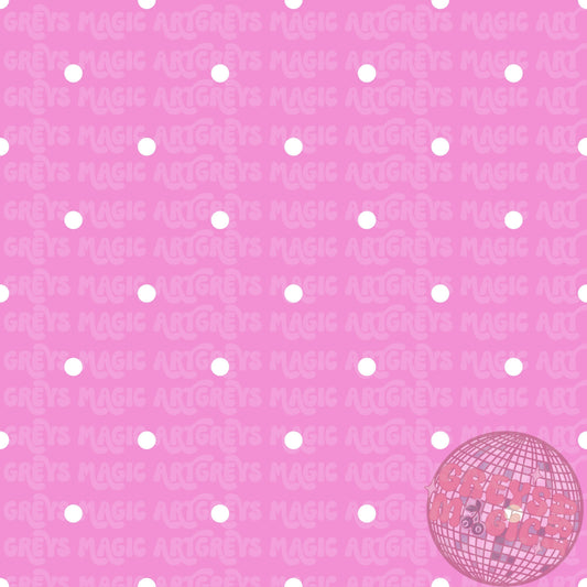 Pink And White Polka Dots Seamless File