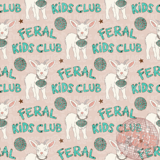 Girl Feral Kids Club Goat Seamless File