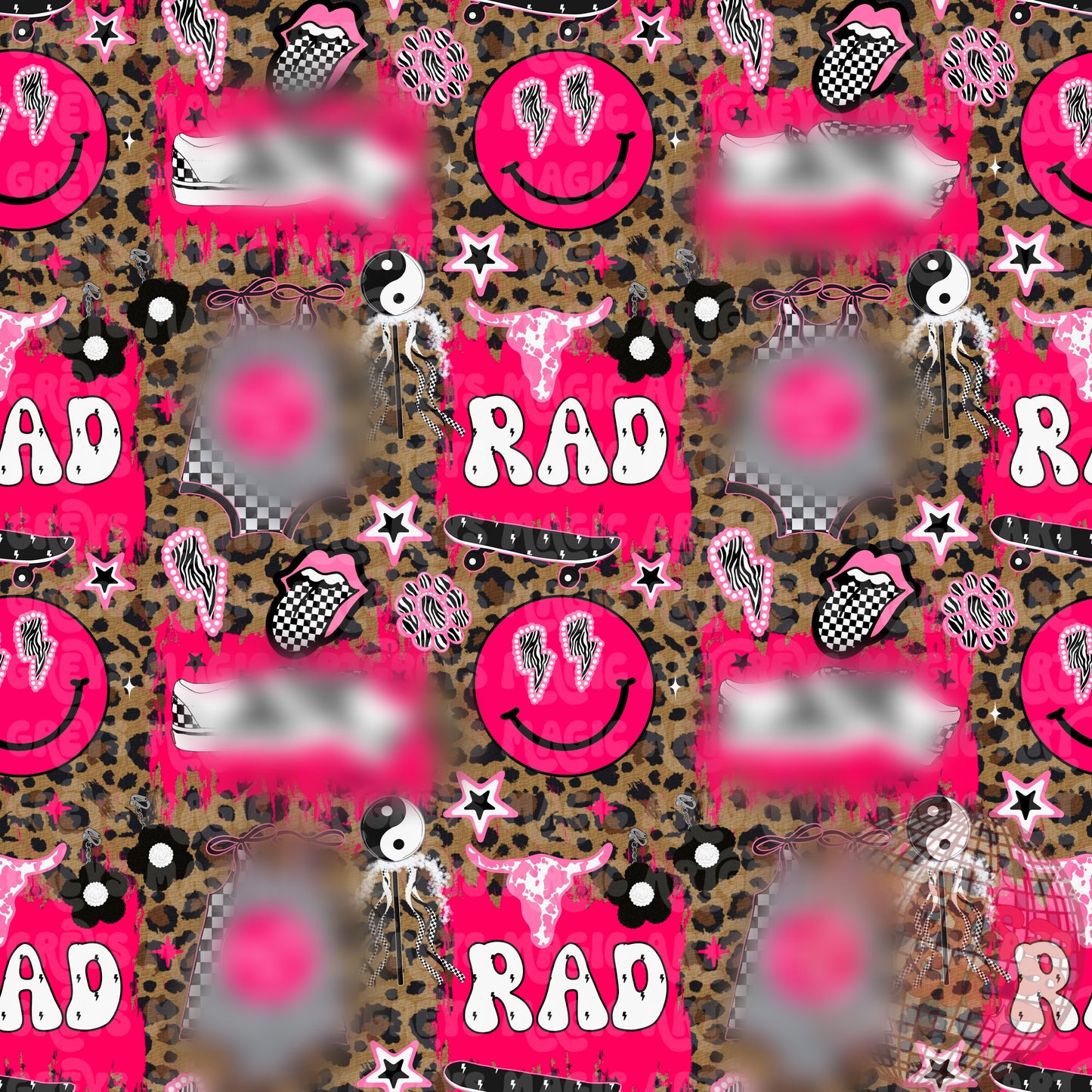Rad Pink Cheetah Checkered Shoes Seamless File
