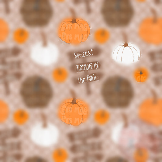 Brown Boujeest Pumpkin In The Patch Seamless File