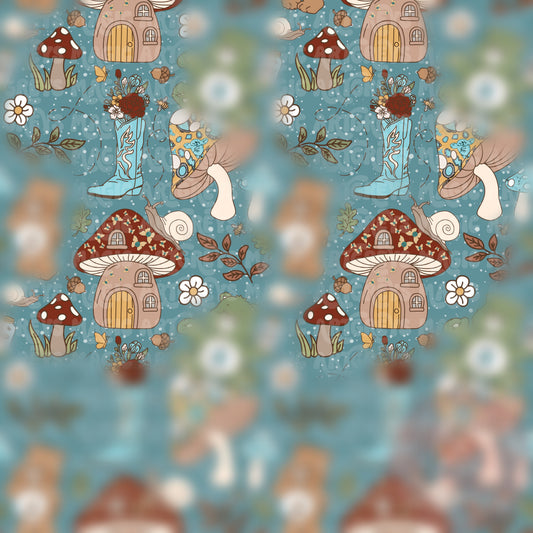 Cottagecore Western Bears Seamless File