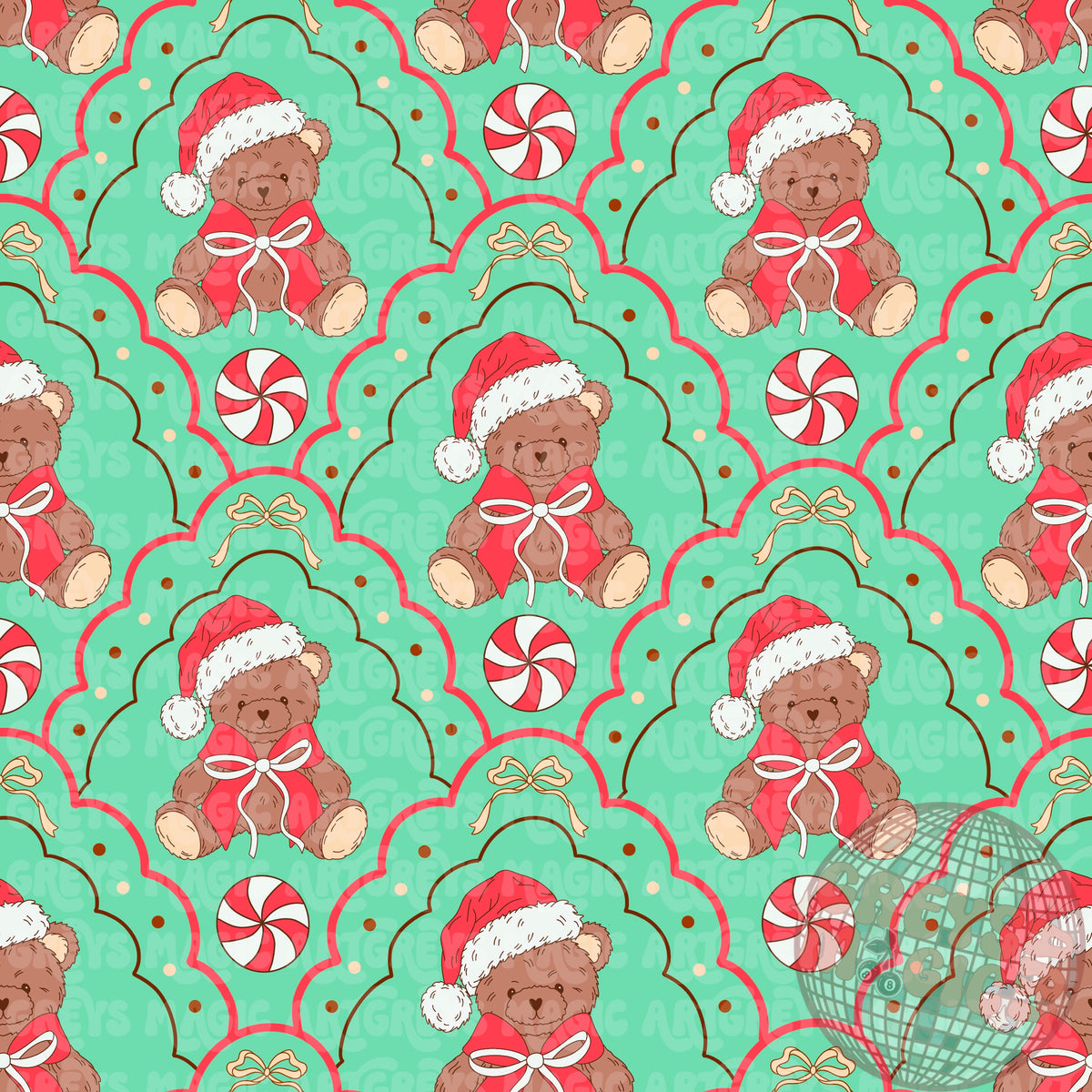 Beary Merry Christmas Seamless File