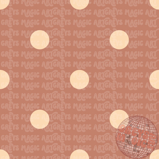 Bear Brown And Cream Polka Dots Seamless File