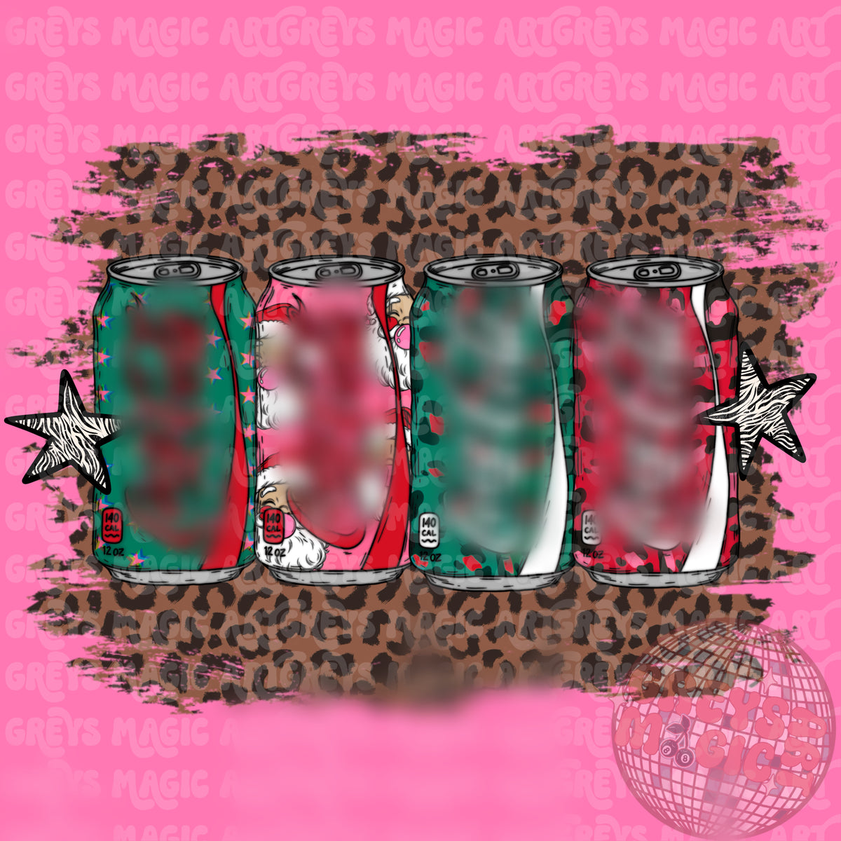 Cheetah Christmas Cola PNG