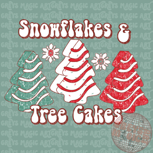 Snowflakes & Tree Cakes PNG