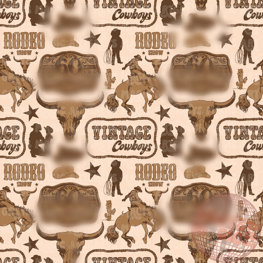 Cream Vintage Cowboys Seamless File