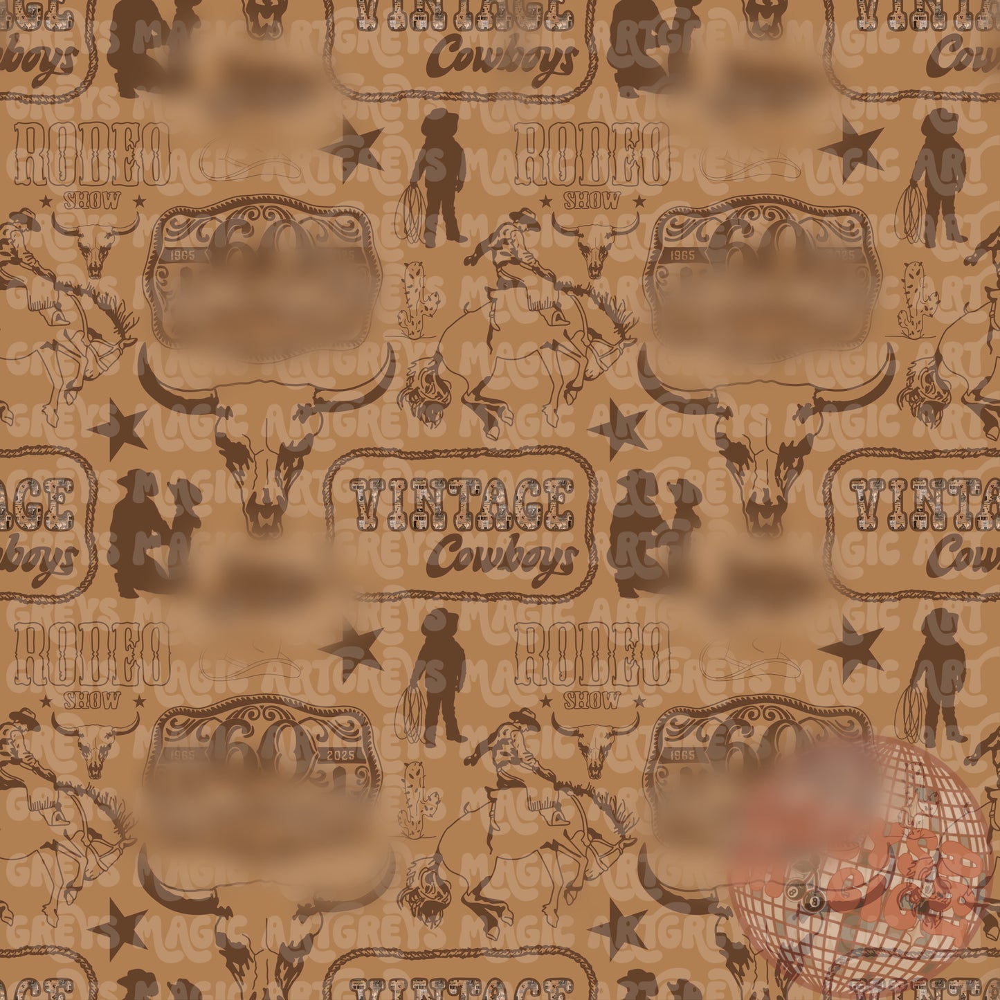 Vintage Paperbag Cowboy Seamless File