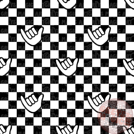 Checkered Rad Dude Hand Seamless File Coord