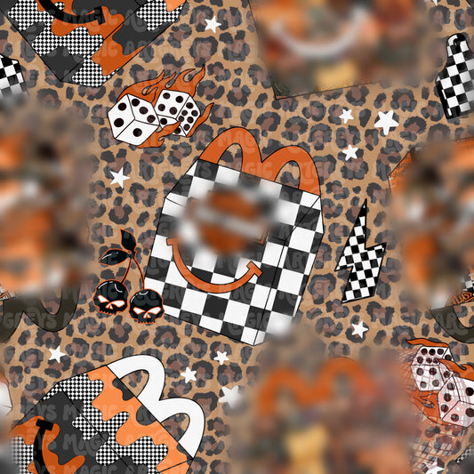 Cheetah Motorcycle Happy Meals Seamless File