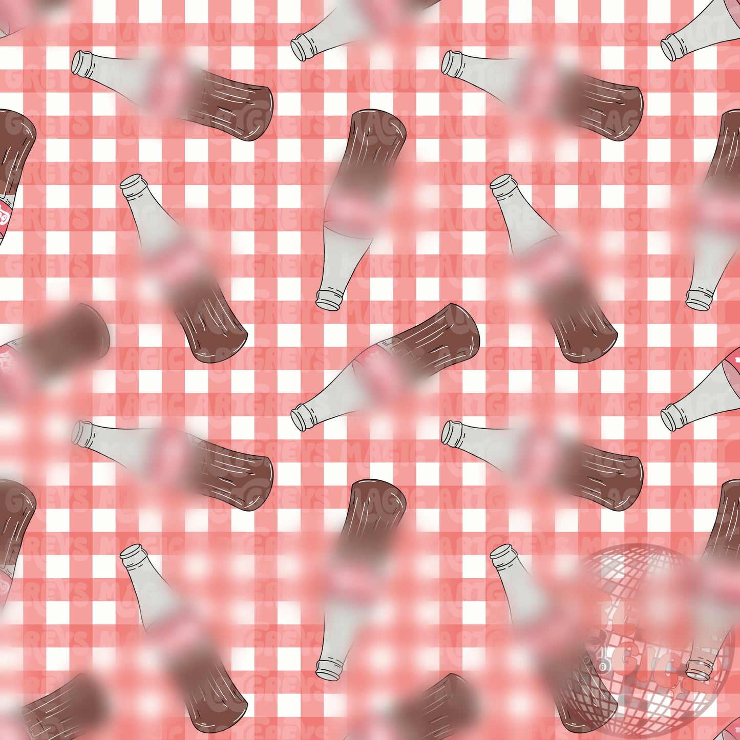 Glass Cola Picnic Seamless File