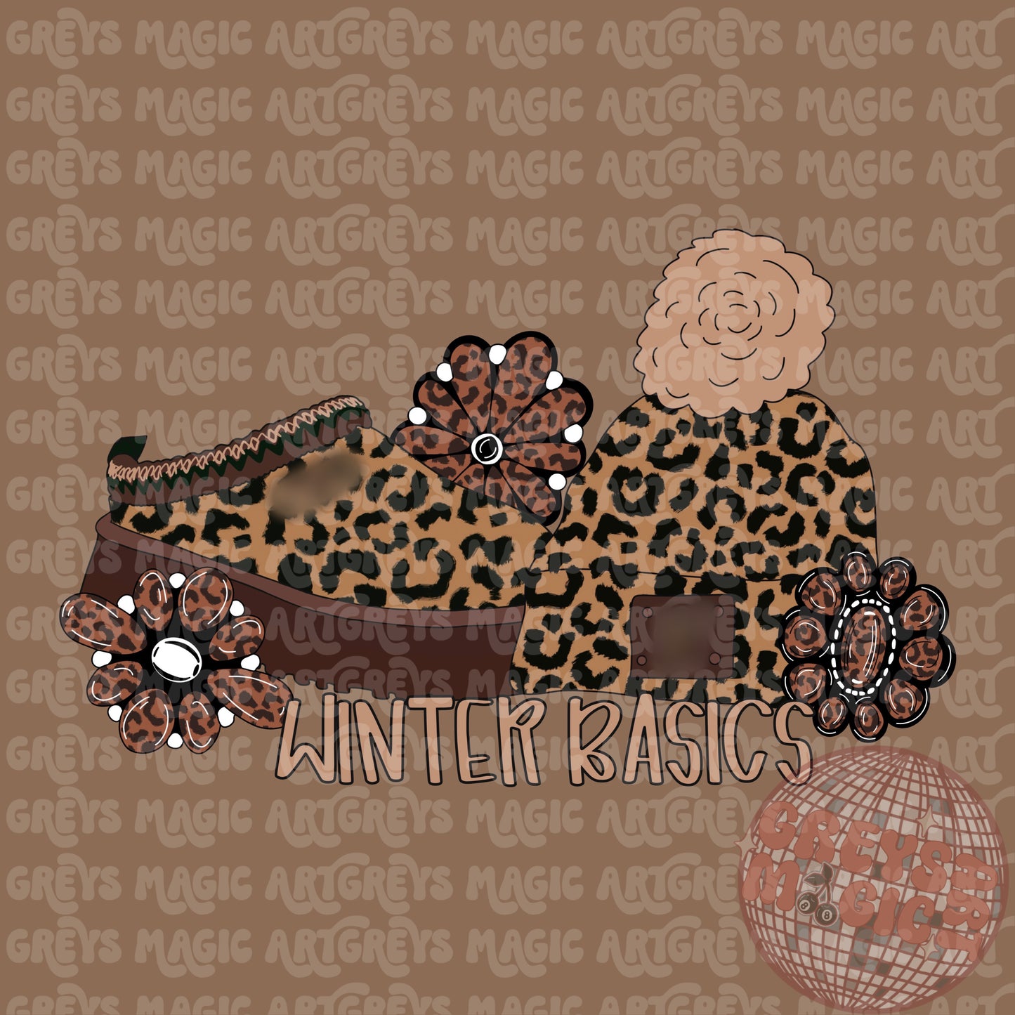 Cheetah Winter Basics PNG