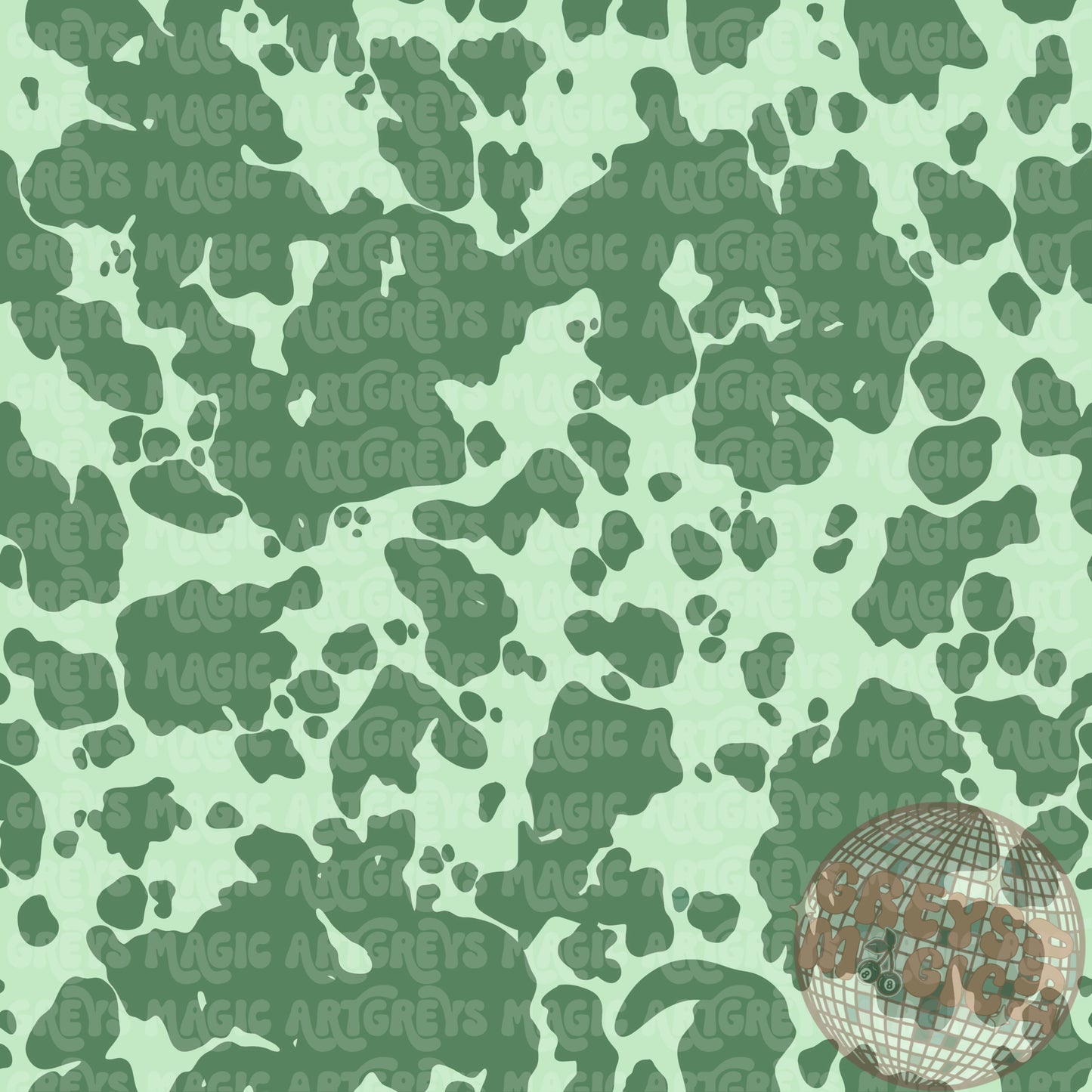 Green Cowprint Seamless File
