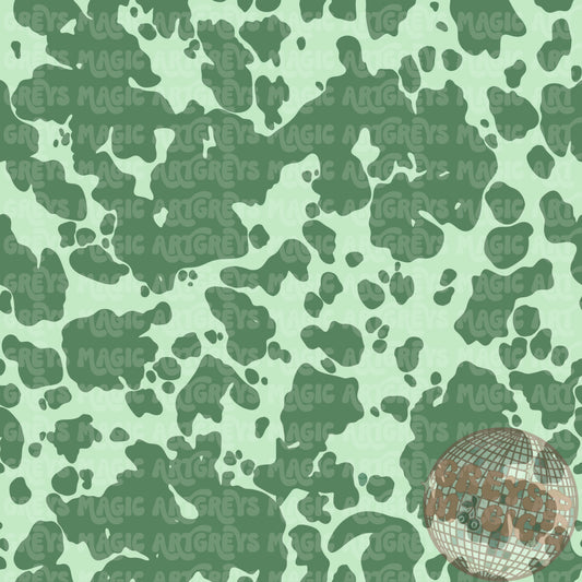 Green Cowprint Seamless File
