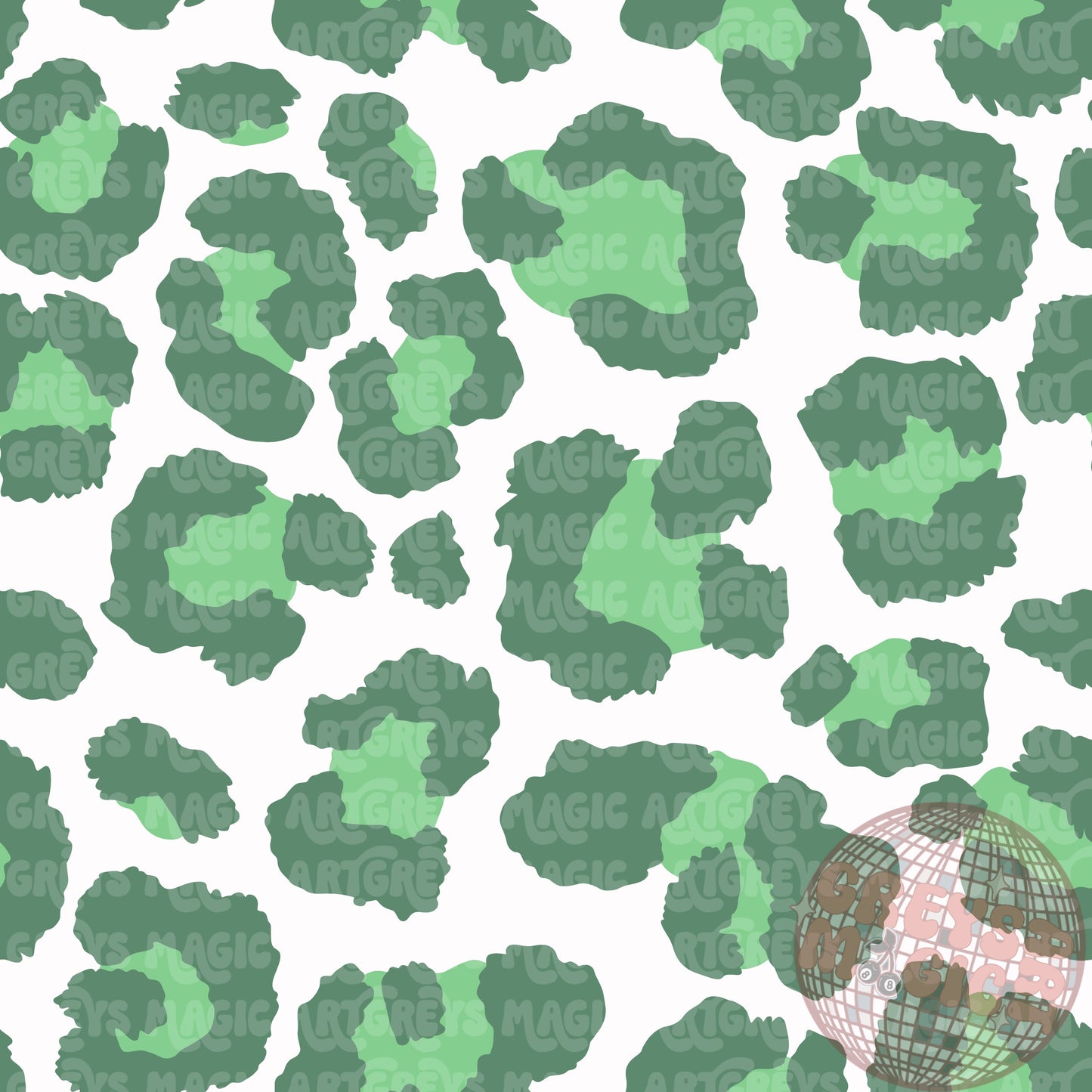 Green St. Pattys Day Cheetah Seamless File
