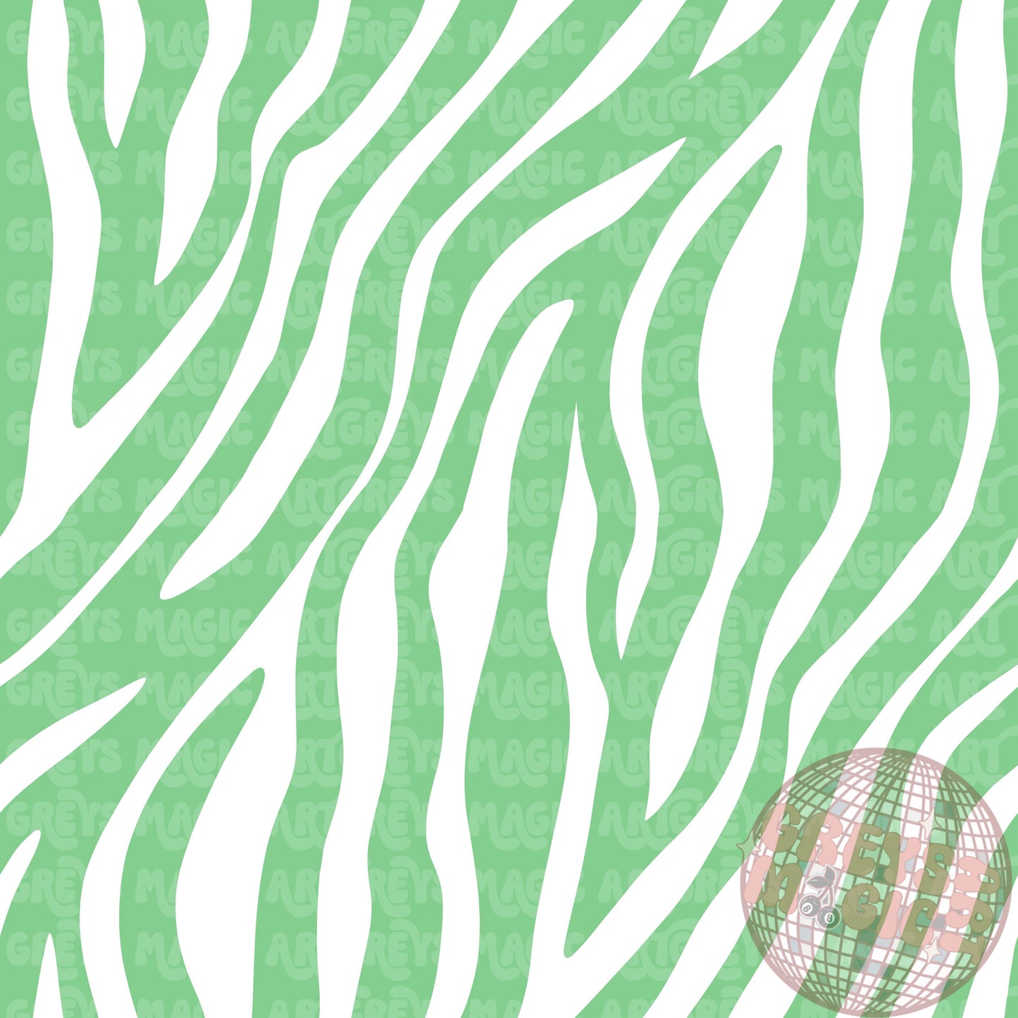 Green And White Zebra Seamless File